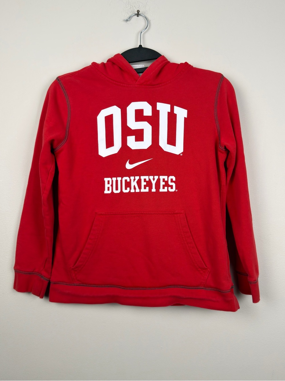Nike Ohio State Buckeyes Youth M Red Pullover Hoodie